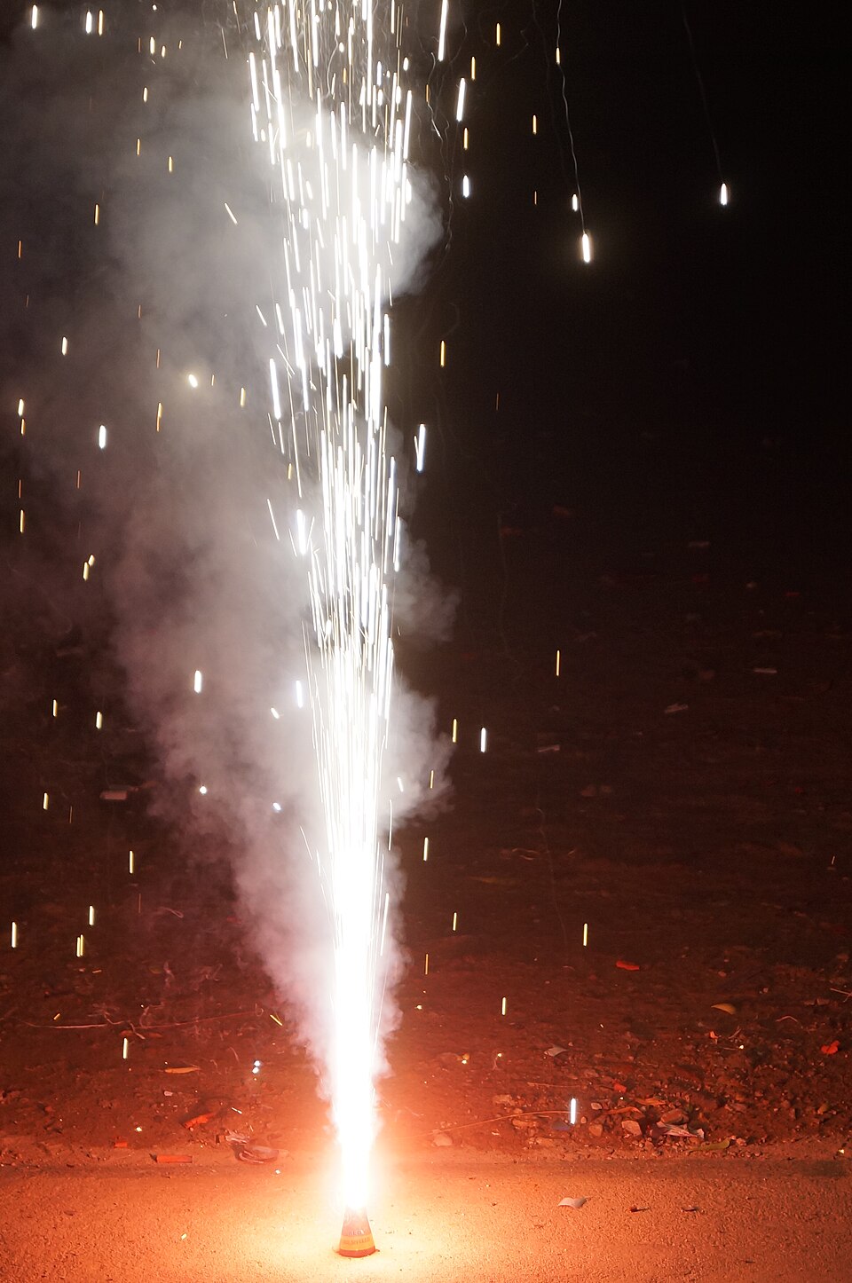Jalte hue flower pot firework ki representative category photo